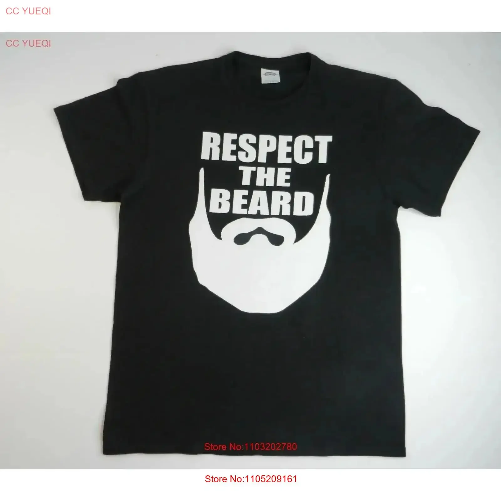 

Respect The Beard T Shirt Mens Medium Black vintage Washed graphic Soft Top For Everyday Wear streetwear homme designer clothes