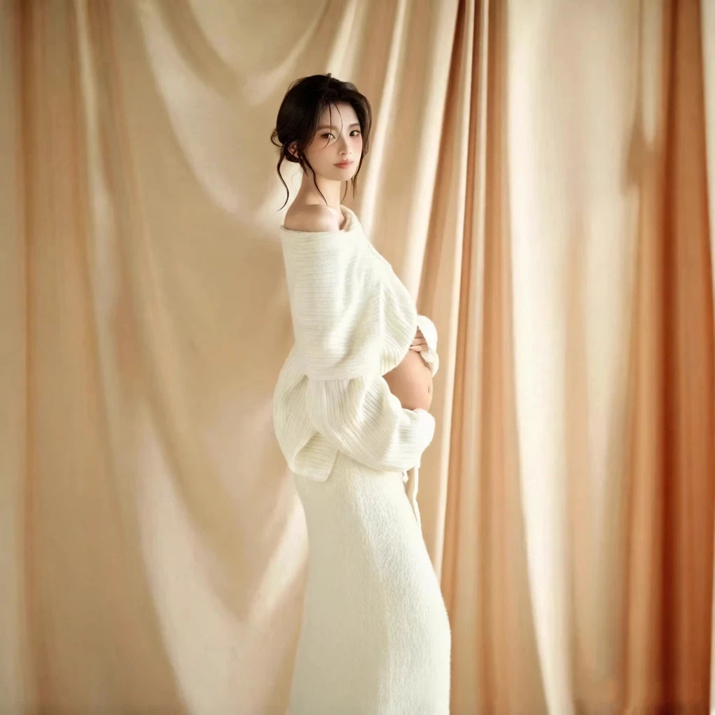 Women Photography Props Maternity Spring Off-shoulder Tops Skirts Pregnancy Dresses 2-piece set Studio Photoshoot Photo Clothes