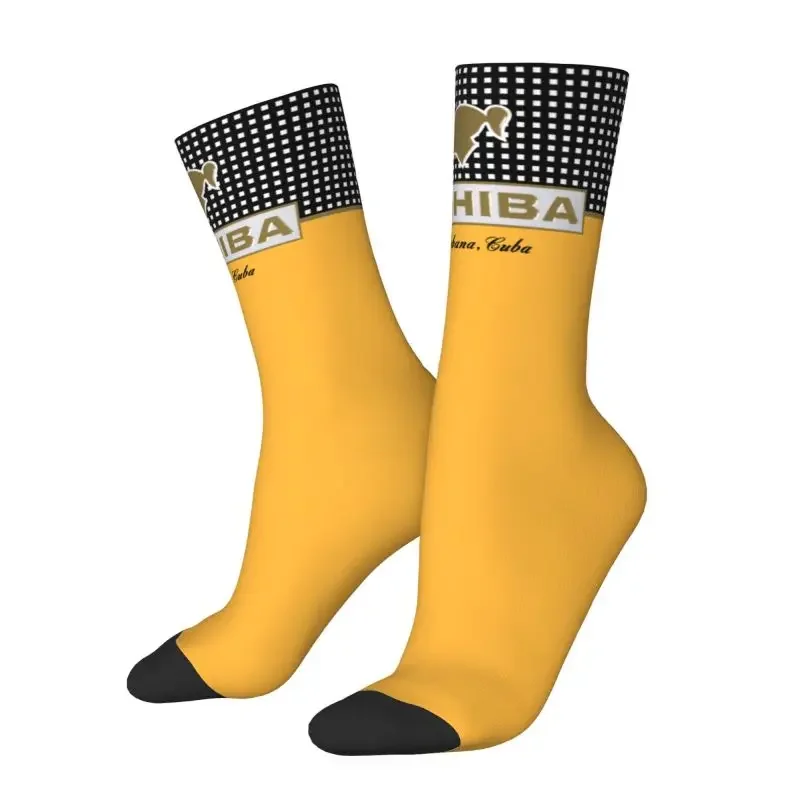 Funny Cohibas Habana Cuba Cigar Socks Men Women Warm 3D Printed Basketball Sports Socks