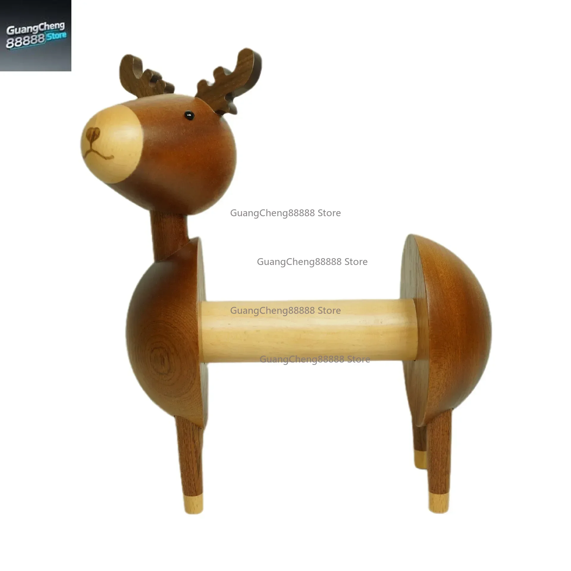 Oufeng Solid Wood Wood Fawn Tissue Holder Creative Household Items Roll Paper Holder