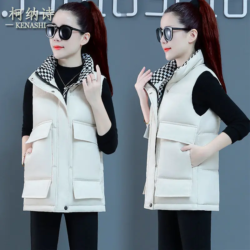 

Women Padded Vest Coat Vintage Hooded Front Zipper Female Waistcoat Chic Tops Sleeveless Jackets Vests Female Coat Warm Top LT18