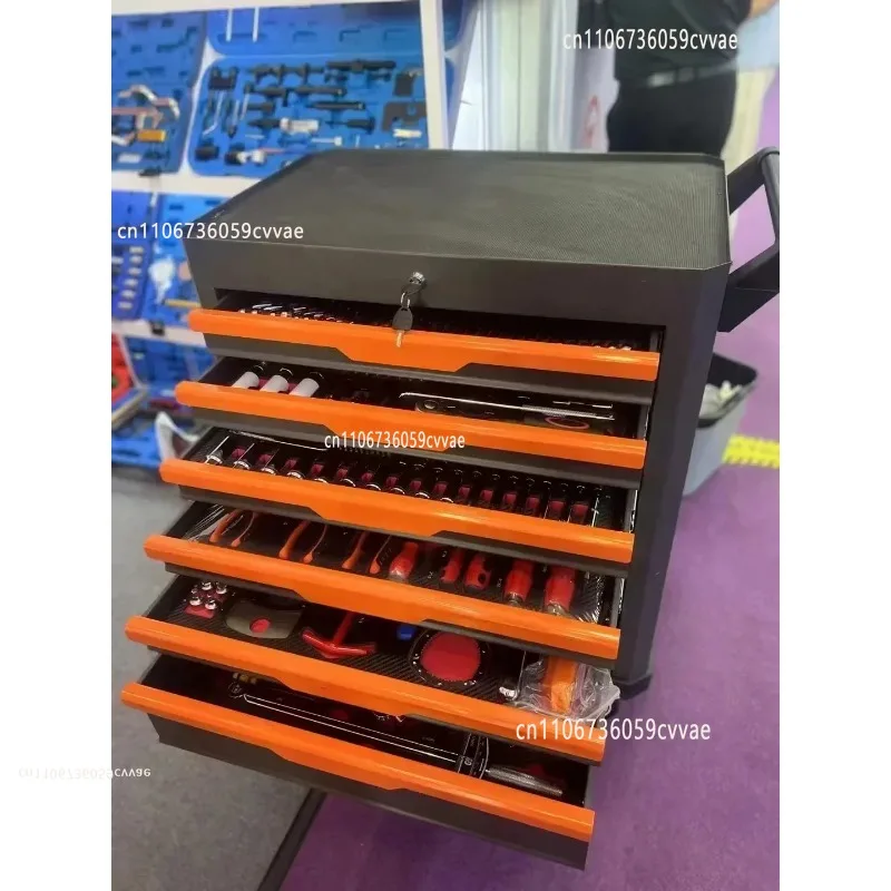 7 Drawers Garage Storage Cabinet Auto Repair Tool Set Box Chest Workshop Trolley for Home Use And Packaging 200-421Pcs
