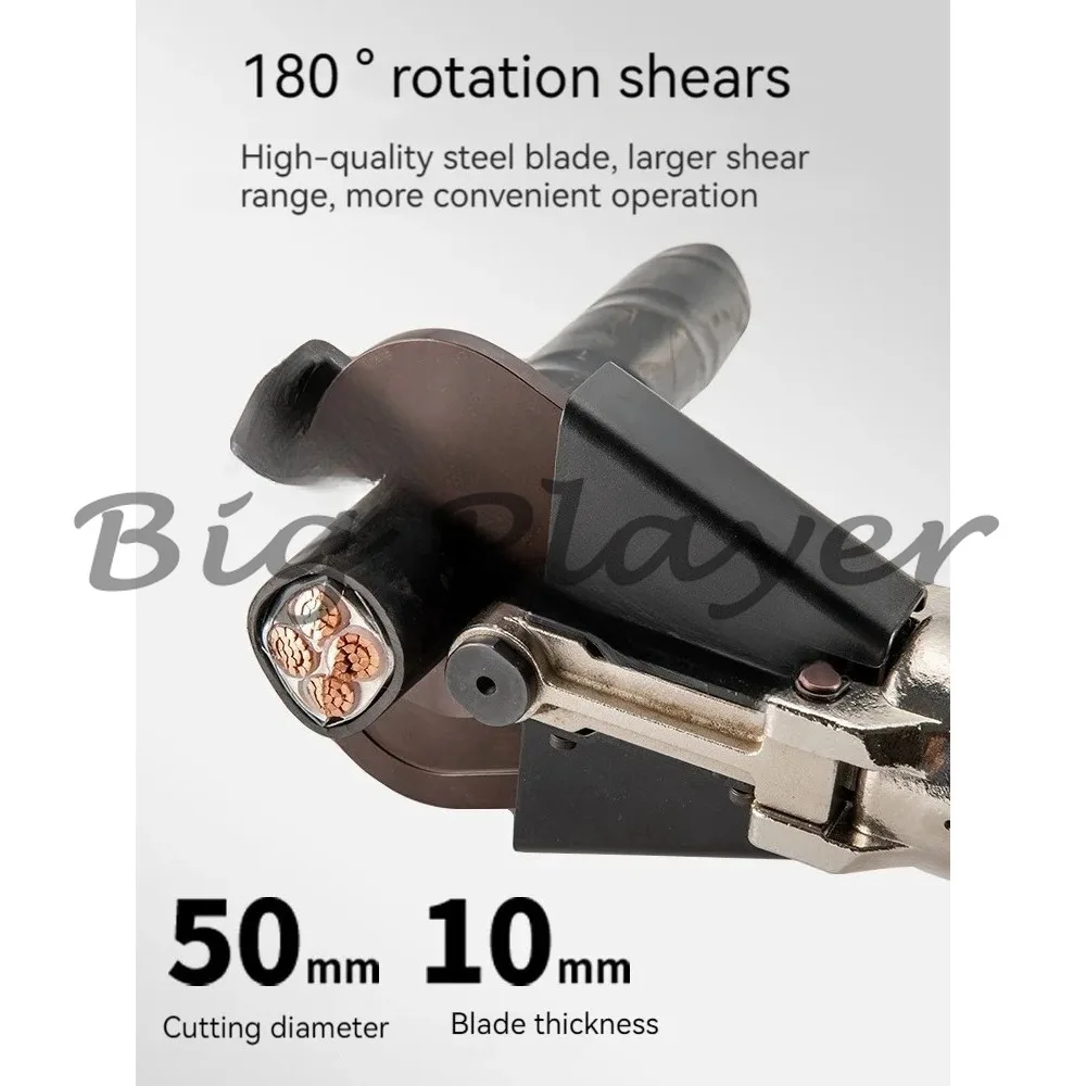 Cordless Hydraulic Cable Crimper - Rechargeable Electric Crimping Tool for Copper Aluminum Lugs