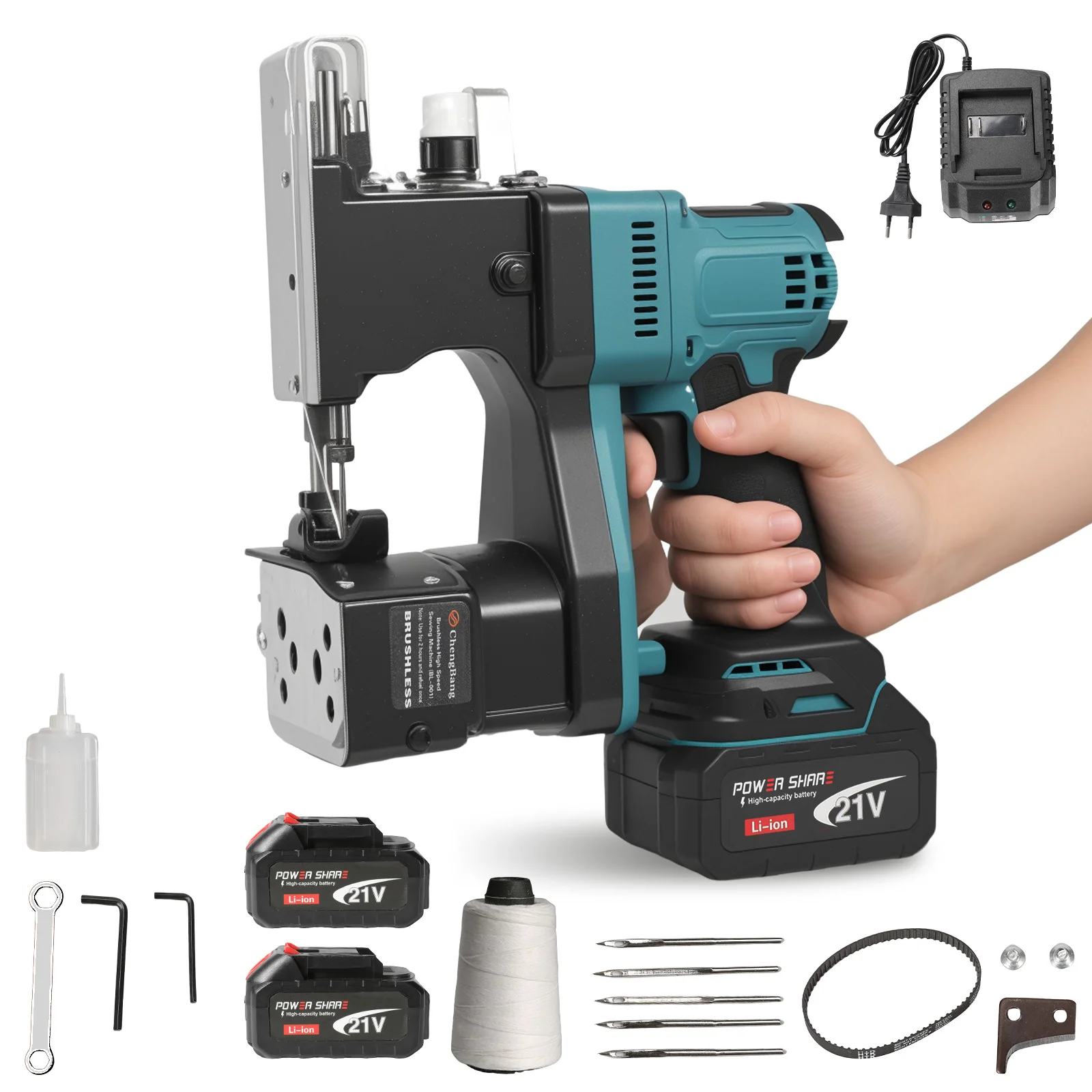 Bürstenlose Taschennähmaschine 12000 U/min Automatischer Fadenschneider Verpackungsmaschine für Vliesstoff-/Leder-/Papiertüten