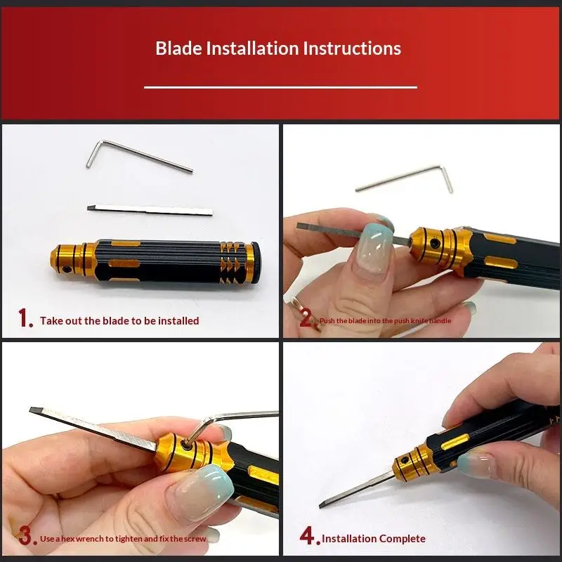 【BA】Model Carving Knife Resin Carved Scribe Line Cutting Tool Wear Resistant Modeling Scriber For Engraving Carving Cutting Set