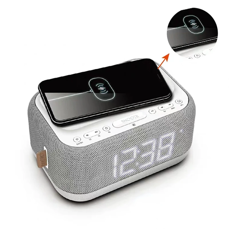 Ll3502 Mobiele Telefoon Audio, Wekker, Radio, Alles-In-Een Draadloze Oplader, Bluetooth Speaker