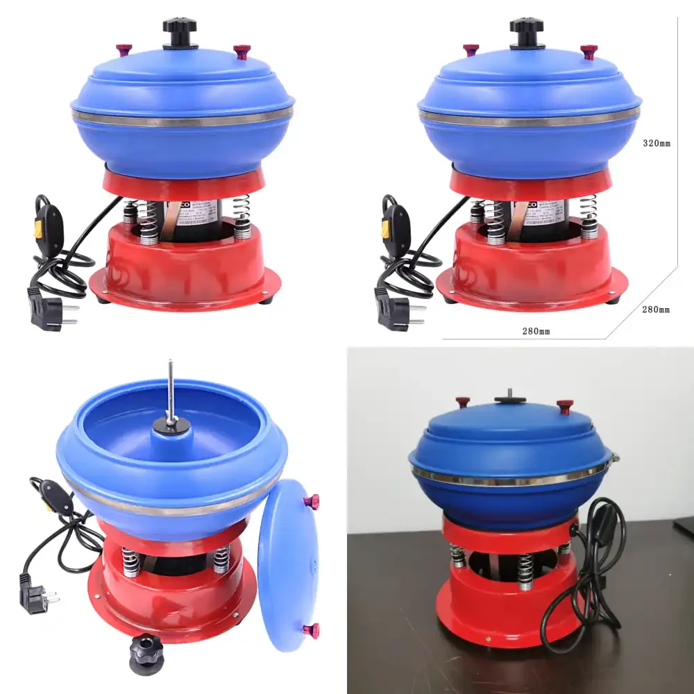 

Горячая новинка (2026) Автоматическая вибрационная полировальная машина для металла, ювелирных изделий и драгоценных камней, шлифовальный станок для нефрита, вибрационный барабан