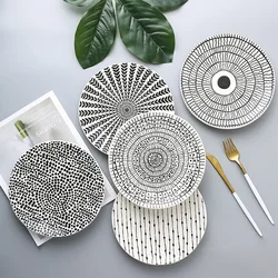 Nordic Creative Geometry Plate Ceramic Snack Cake Plate Simple Decoration Plate Dish Steak Plate Tableware Decorative Plate