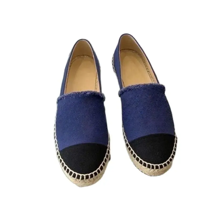 Dress New Spring flat canvas Women casual Fisherman Loafers Thick soled twine fashion shoes Size 35-42