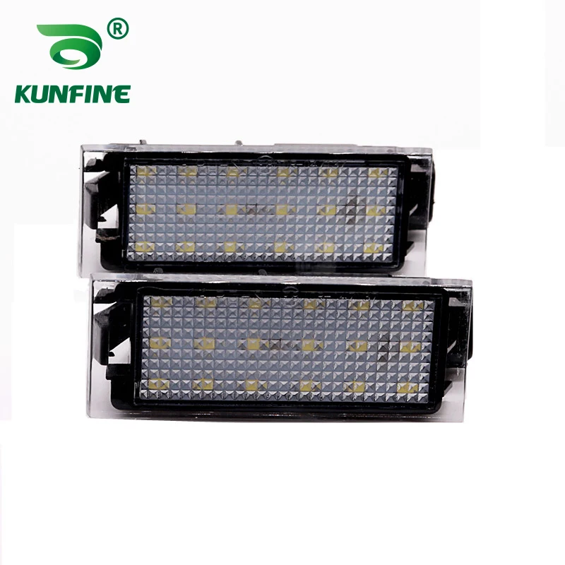 2pcs Car LED Number License Plate Light LED License Lamp for  Renault Vel Satis Twingo Clio Espace Laguna Megane Master