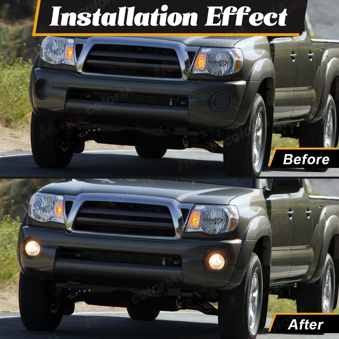 Fog Lights Assembly Replacement for 2005-2011 Toyota Tacoma/ 04-06 Toyota Solara/ 07-13 Toyota Tundra/ 08-16 Toyota Sequoia 12V image 6