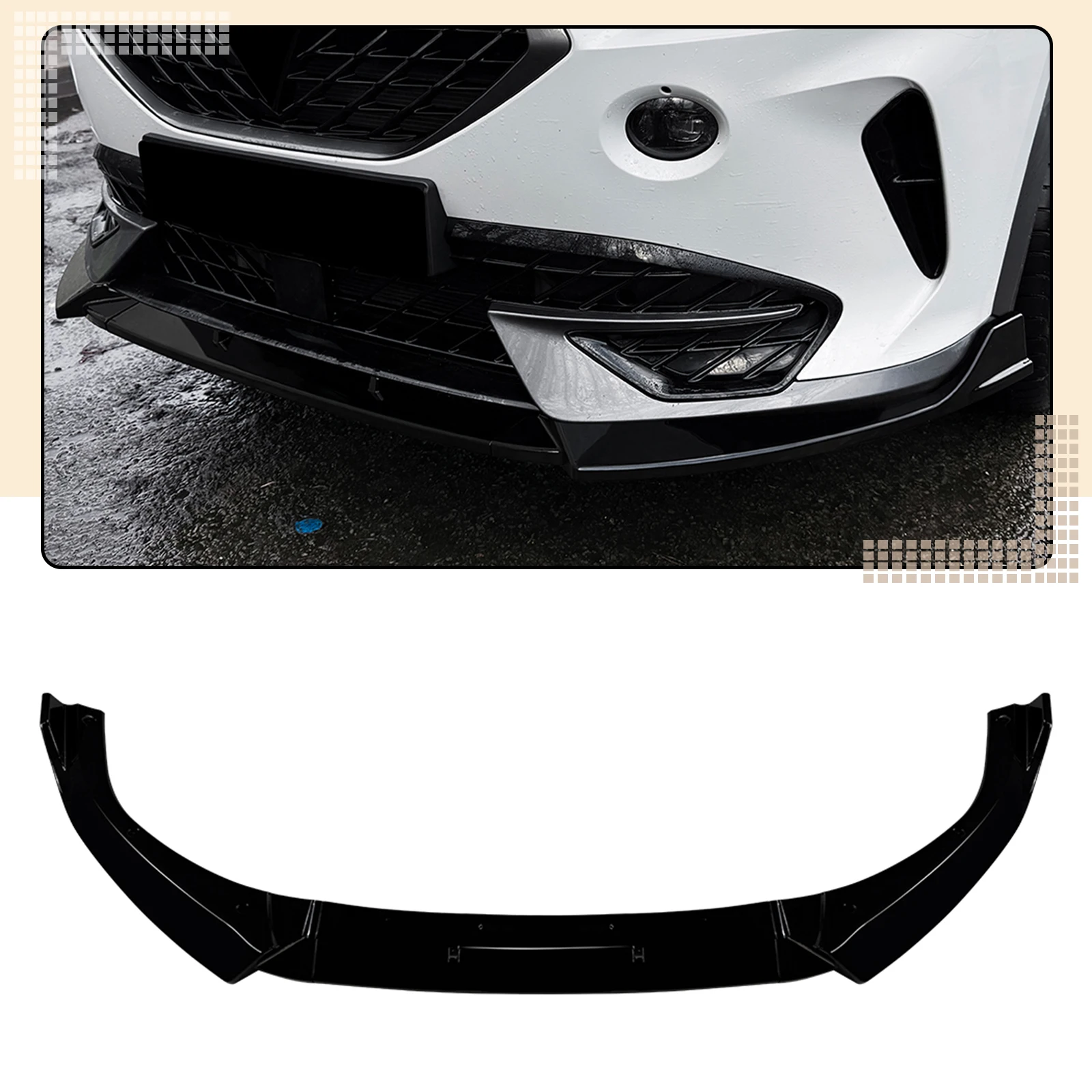For Cupra Formentor MK1 2020-2024 Front Spoiler Bumper Lip Lower Splitter