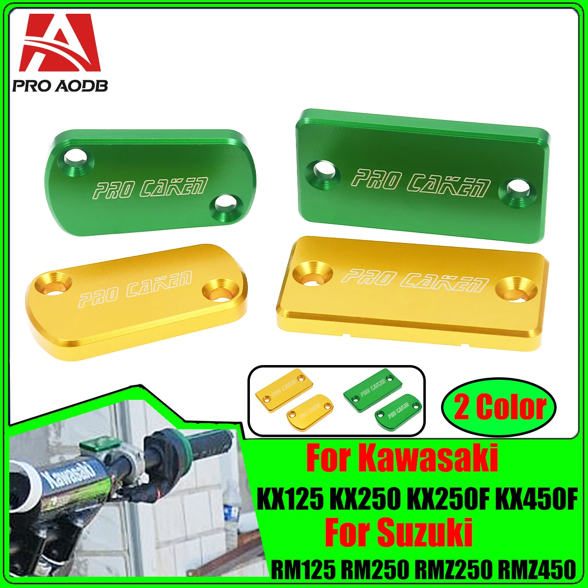 

For Kawsaki KLX450R KX KX125 KX250 KX250F KX450F 125 250 450 2004-2018 CNC Motorcycles Front Rear Brake Clutch Reservoir Cover