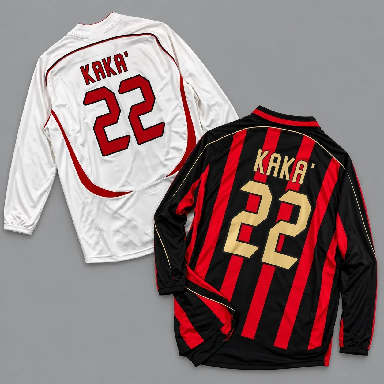 KAKA 22 Retro Men's and Women's Football Shirt Long SleeveT-shirt Unisex Y2K Top Football Training Men T Shirt Men Clothing