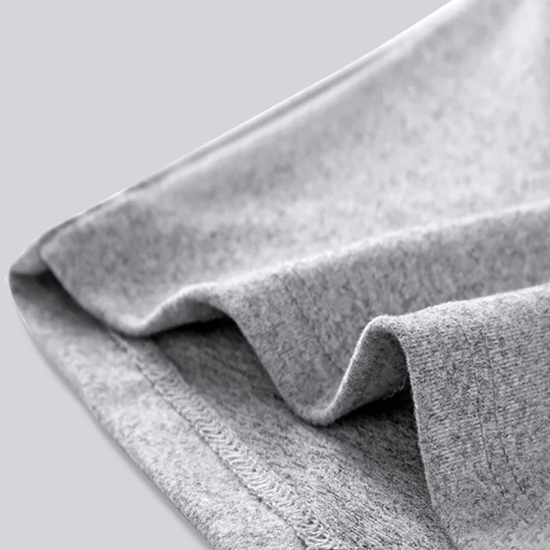 4Pcs Men's Underwears Breathable Sexy Men's Boxers Gray Comfortable Male Panties Solid Underpants Plus Size Boxer Shorts L-5XL