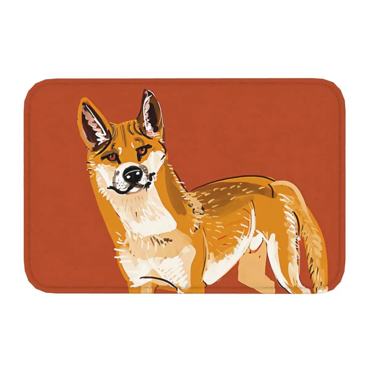 Ginger Desert Dingo Meme Y2K Bath Mat Rug Home Doormat Living Room Carpet Entrance Door