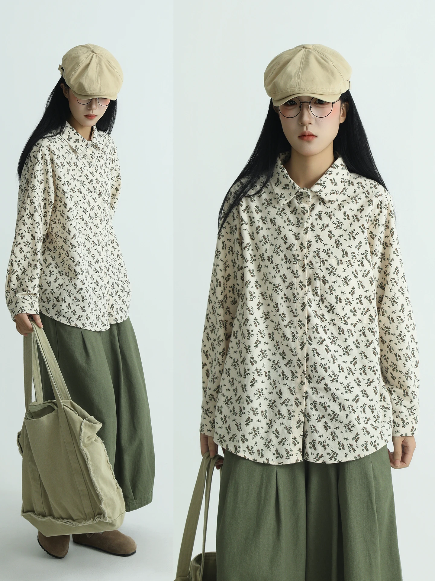 

Женское хлопковое пальто Boeren Long Sve с цветочным принтом, винтажное, универсальное, приталенное, на пуговицах, для повседневной носки