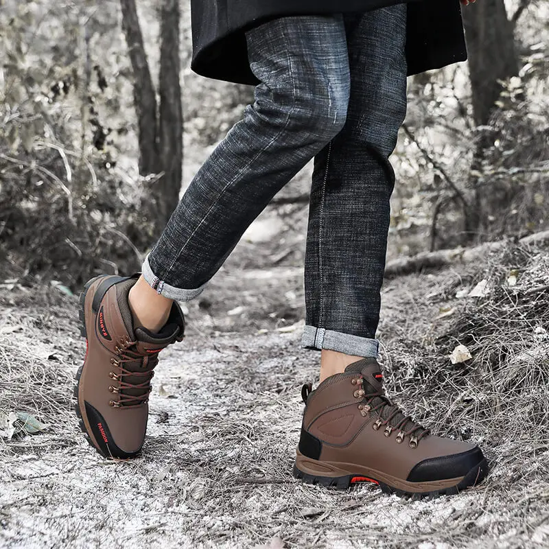 

Waterproof Hiking Shoes Men Winter Outdoor Sports Shoes Men's Snow Boots Plush Mountain Snow Boots Outdoor Travel Jogging Shoes