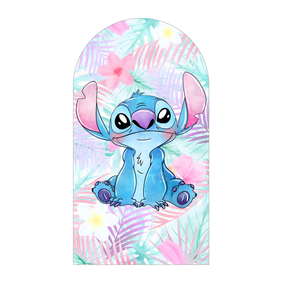 TB Lilo & Stitch arc toile de fond couverture feuilles de palmier tropicales bébé douche enfants fête d'anniversaire décoration photographie fond mur