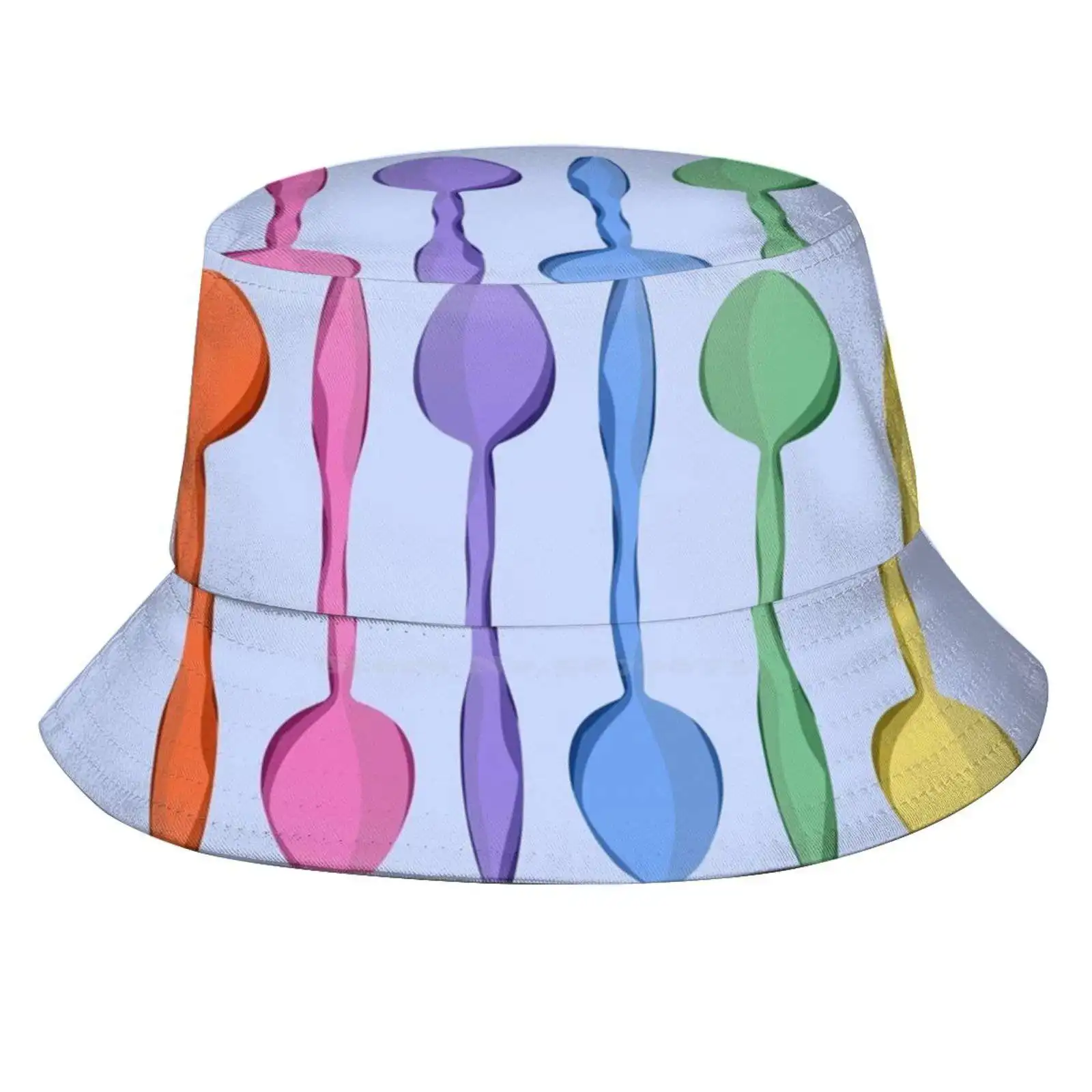 Rainbow Spoons Sun Cap Fisherman Hat Bucket Hats Spoonies Chronic Fatigue Chronic Pain Invisible Illness Invisible Disability