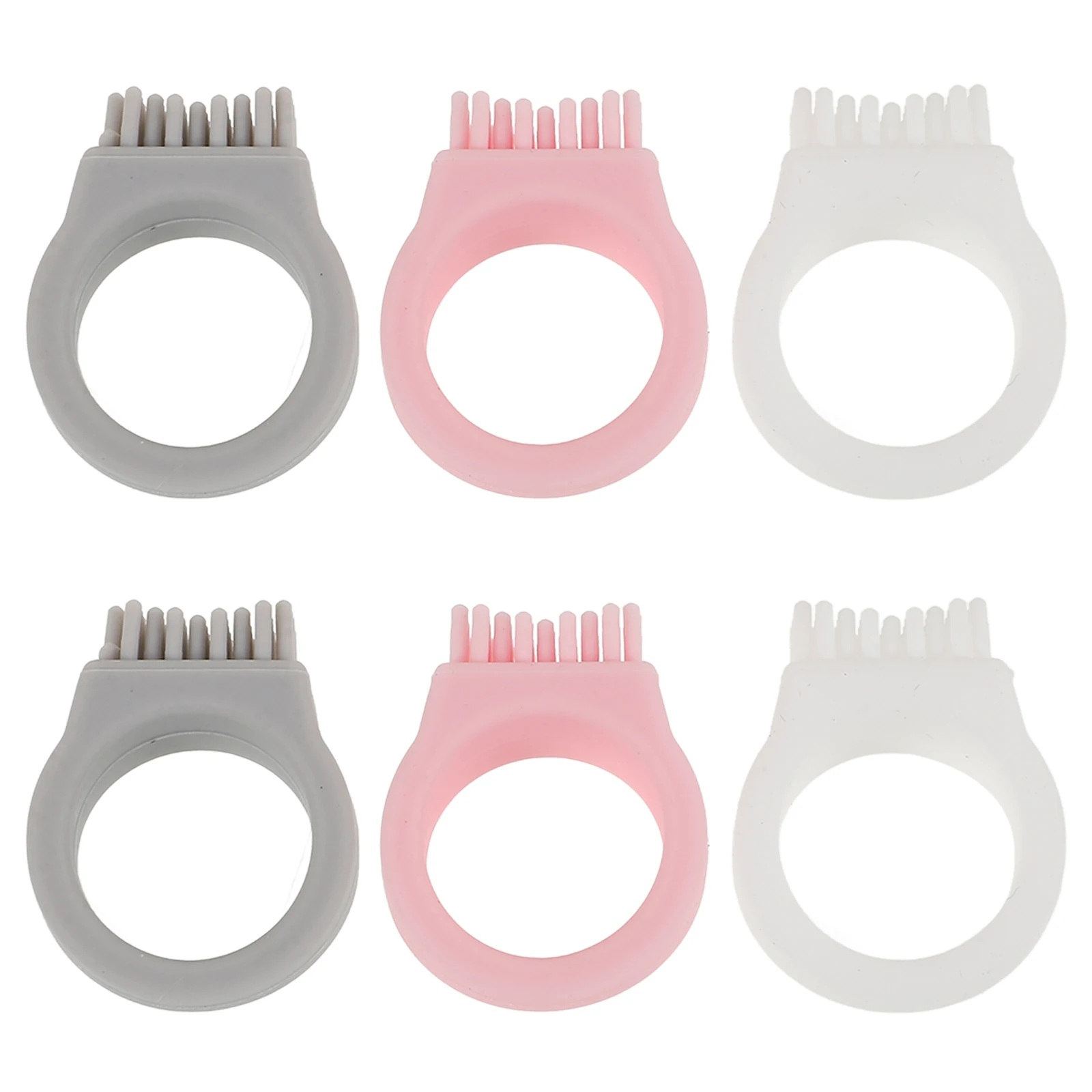 

6Pcs Ring Toothbrush Compact Silicone Portable Mini Toothbrush Suitable for Traveler Hiking Camping Tooth Brush