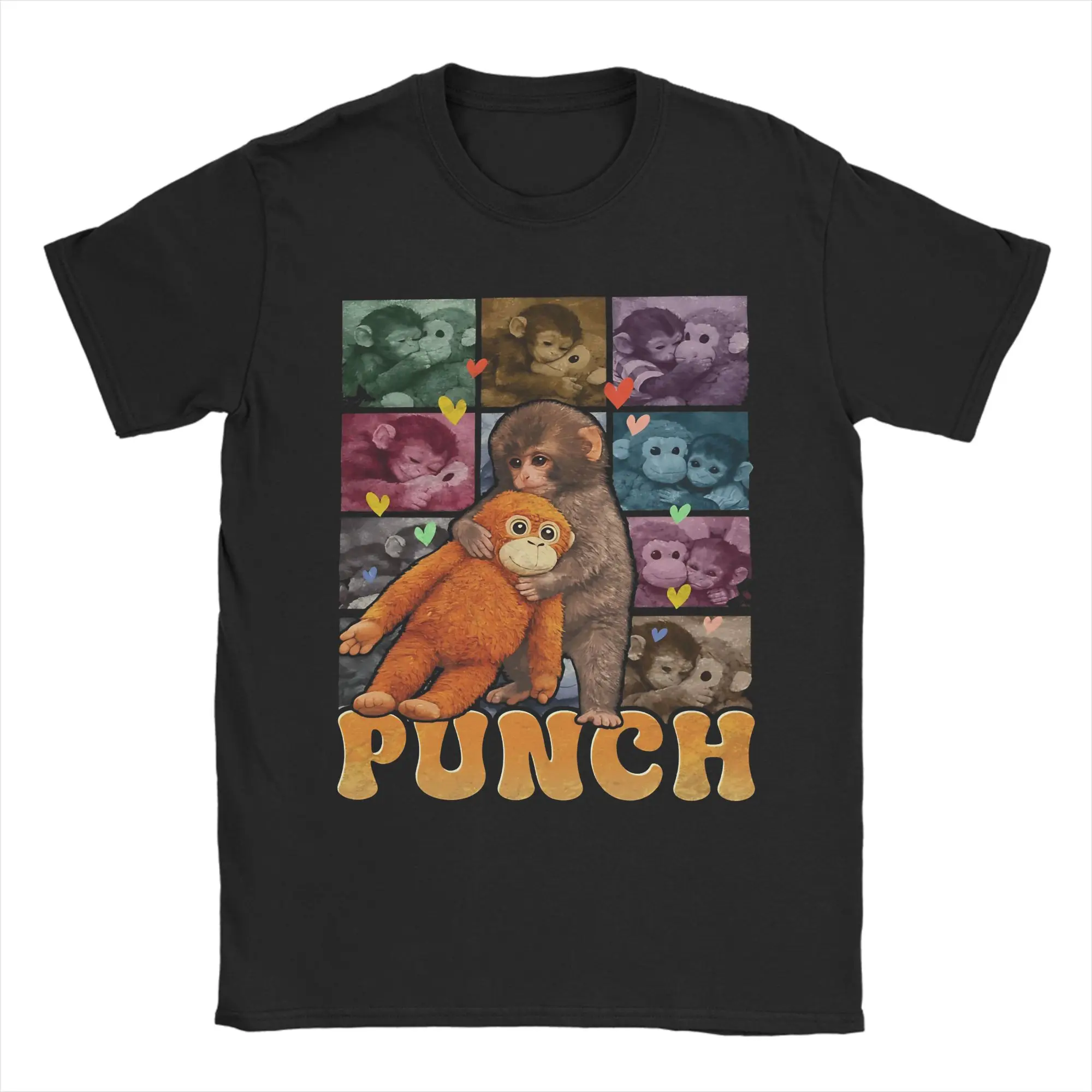 Humor Cute Punch Monkey T-Shirt Men O Neck 100% Cotton T Shirt  Short Sleeve Tee Shirt Gift Idea Clothes