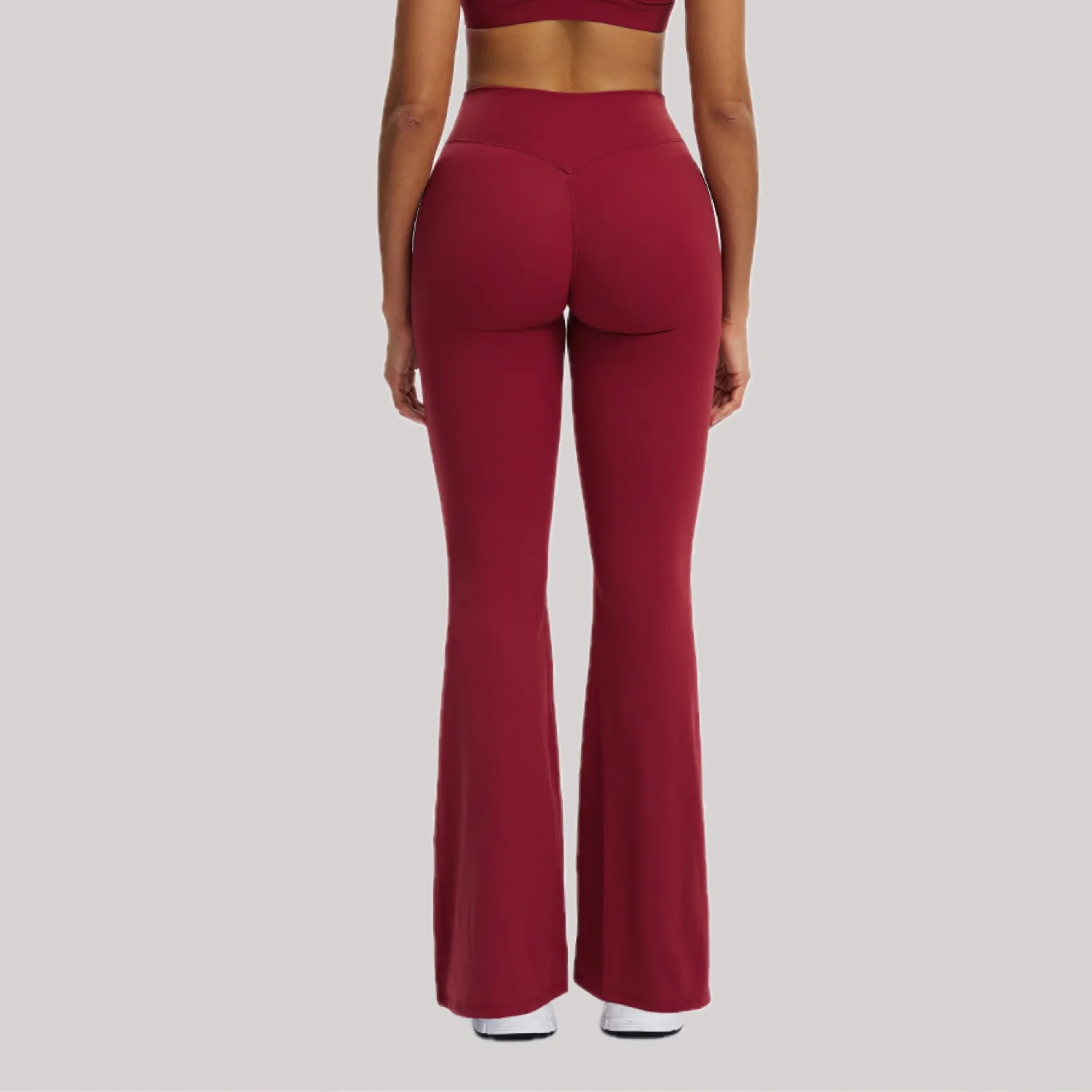 Yoga Pants Bell-bottoms Women Running Pants High Waisted Foldable Fitness Workout Leggings Hip Lifting Gym Push Up Sports Pants