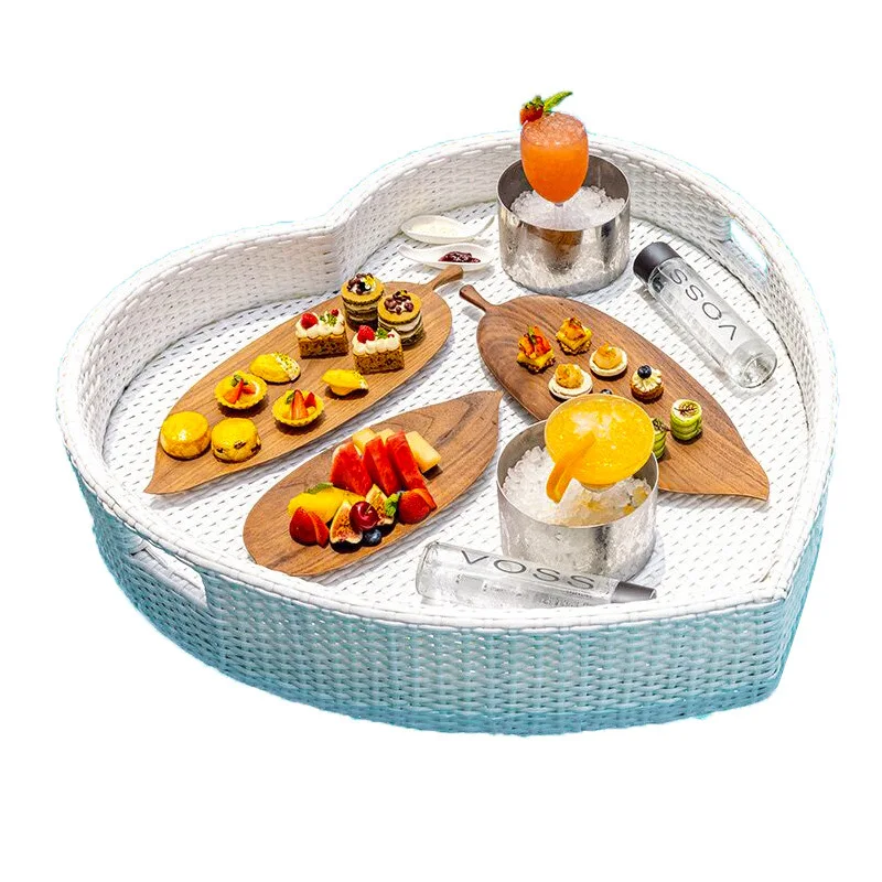 

Rattan, Floating, Round, Heart, Water, Tray, Bali