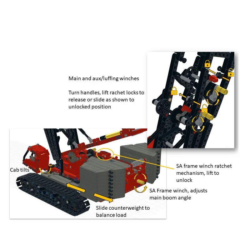 MOC- 165101 &MOC- 164685 MLC300 Crawler CraneBoom Erweiterung Bausteine Modell 2829 teile Kinder Geburtstag Bausteine Spielzeug Geschenke