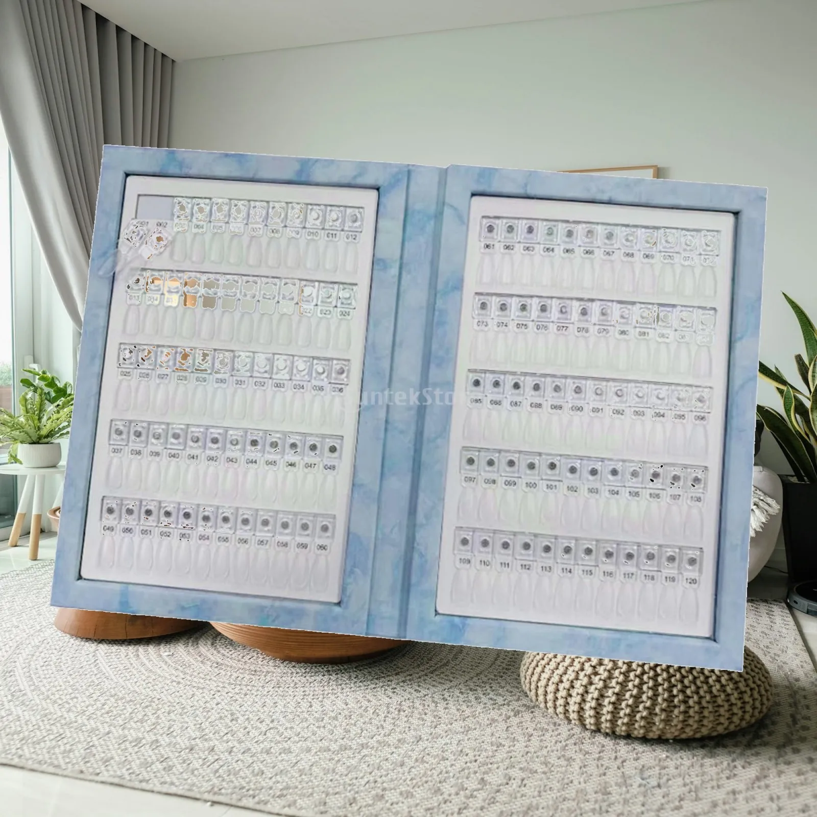 pu-foam-nail-color-display-book-with-magnetic-120-tips-swatch-organizer-chart-for-gel-polish-nail-art