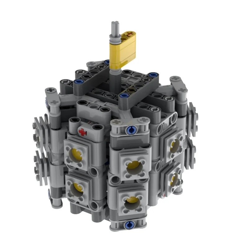 8/16 cilinder Nieuwe mechanische Technische radiale motor MOC bouwsteen onderdelenpakket DIY educatief speelgoed