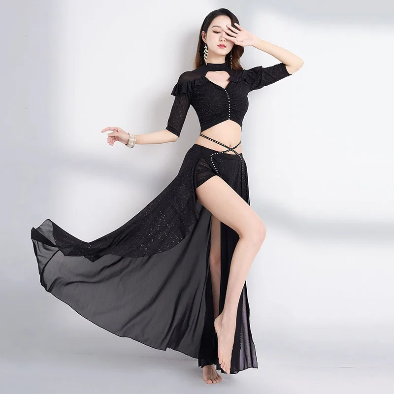 Traje de danza del vientre para mujer, traje de danza del vientre Oriental personalizado para adultos