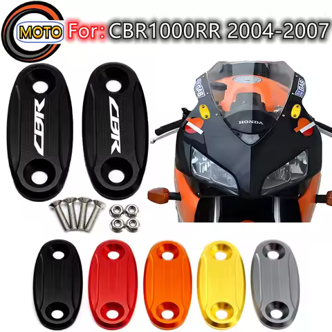 For Honda CBR1000RR CBR 1000RR 2004 2005 2006 2007 Motorcycle rearview mirror base windshield drive eliminator mirror hole cover