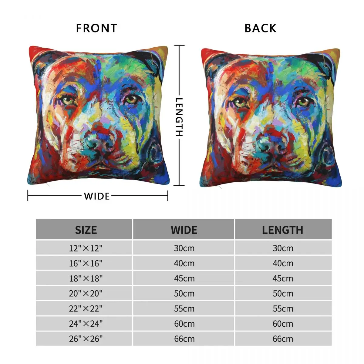 Staffordshire Bull Terrier Square Pillowcase Polyester Linen Velvet Pattern Zip Decorative Pillow Case Bed Cushion Case