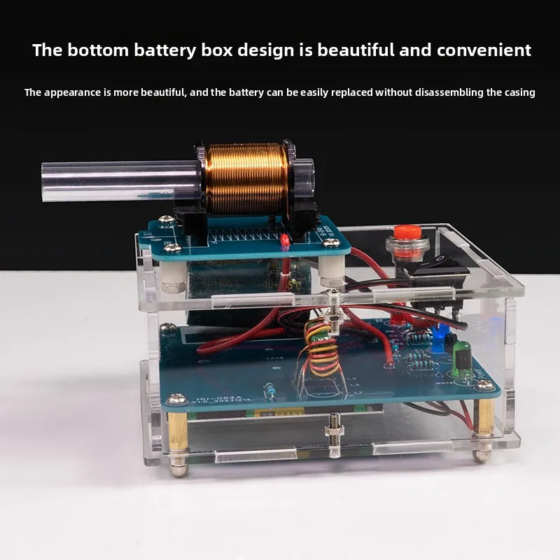 مجموعة أدوات المدفع الكهرومغناطيسي DIY، لوحة ملف عالية الجهد طويلة المدى، مشروع لحام إنتاج العلوم الإلكترونية #3