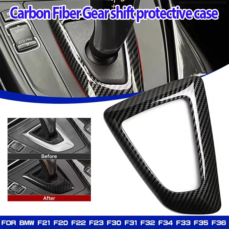 

Carbon Fiber Style Center Console Shift Head Base Panel Plastic Suitable For BMW Series Premium Car Interior Ornamentation