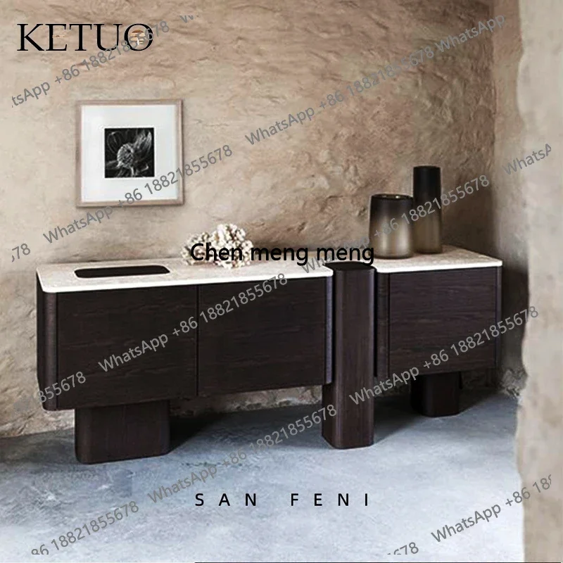 z183 Modern home entry creativity, villa living room marble light luxury high-end storage side cabinet