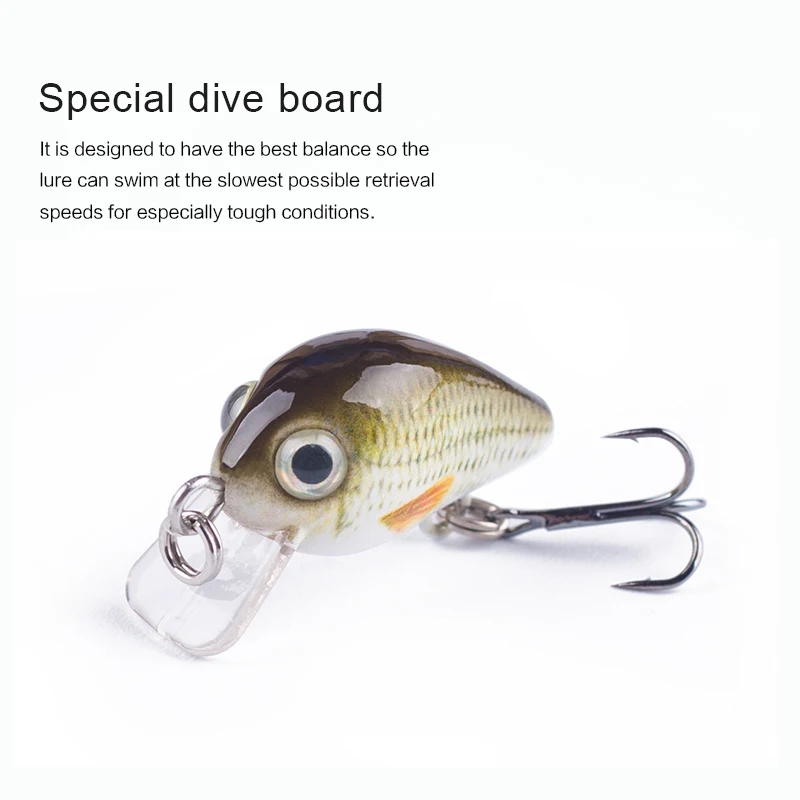 Hanlin 5pcs/Set 1.5g/28mm Mini Crankbait Floating Wobblers Fishing Lures Wobblers Artificial Baits Hard Minnow Pike Bass Tackle
