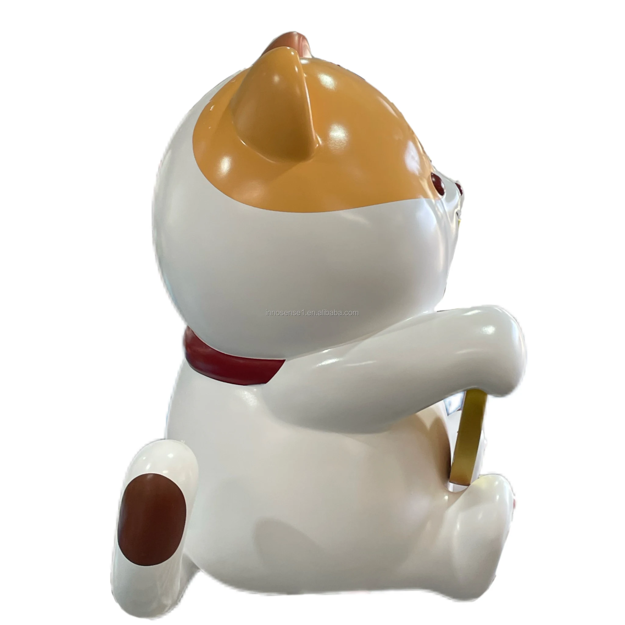 Lucky Cat Sculpture Realistic Abstract Resin Art for Home Office Decor Gift Handmade Custom Fiberglass