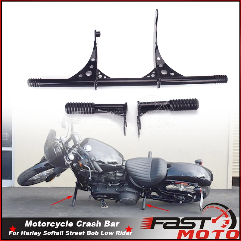 Motorcycle Highway Crash Bar For Harley Softail Street Bob Low Rider FXLR FXBB FXLRS Standard FXST Slim FLSL Bumper Guard Frame