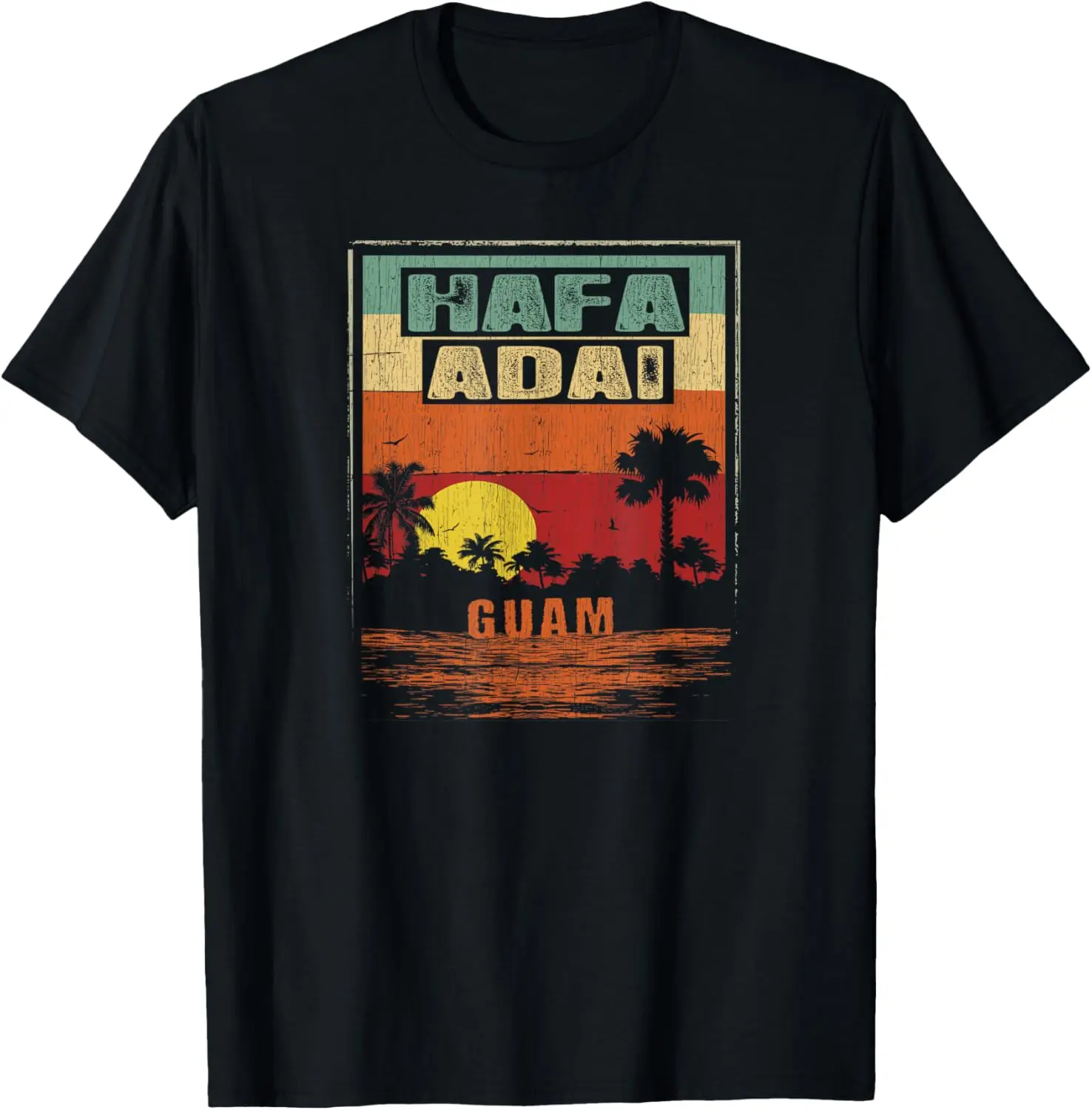 

Vintage Tropical Guam Seal - Hafa Adai Guam T-Shirt