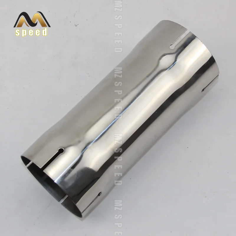 The car  accessories  304 stainless steel tube muffler expanded caliber connector 54mm 66mm 73mm 80mm 4 slot universal sleeve