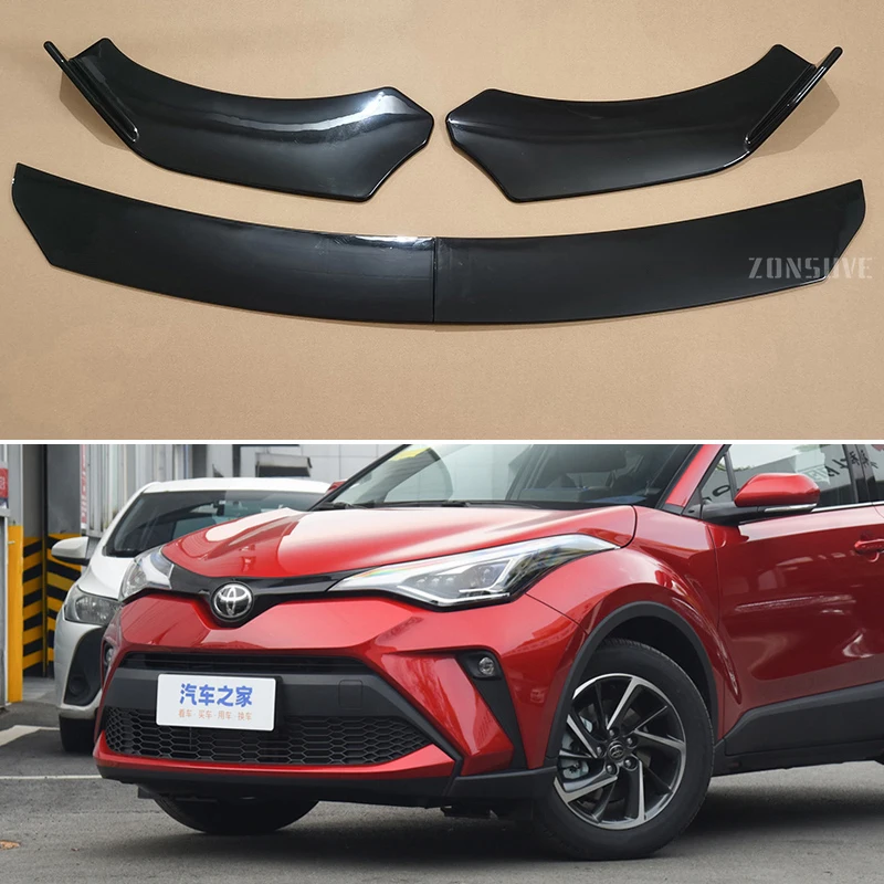 

Body Kit Accessories Front Bumper Lip Splitter Spoiler For Toyota CHR 2018--2024 Year