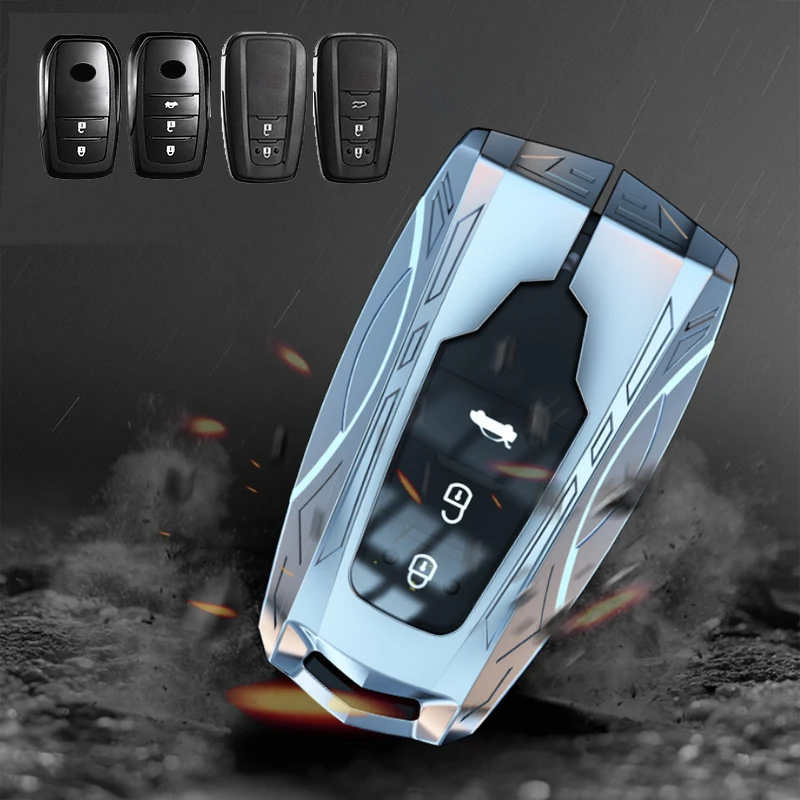 

New Mecha Series for Toyota Prius Camry RAV4 Hilux SRV Corolla Auris Smart Remote Car Key Case Cover Fob Keychain Accessories