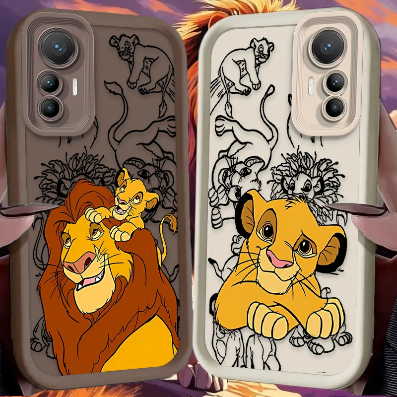 Disney Lion King Simba Case for Xiaomi 14T 13T 12T 11T 13 12 11 Lite 5G NE POCO X6 X5 F6 F5 F3 X4 GT X3 NFC M5S C65 M6 Pro Cover