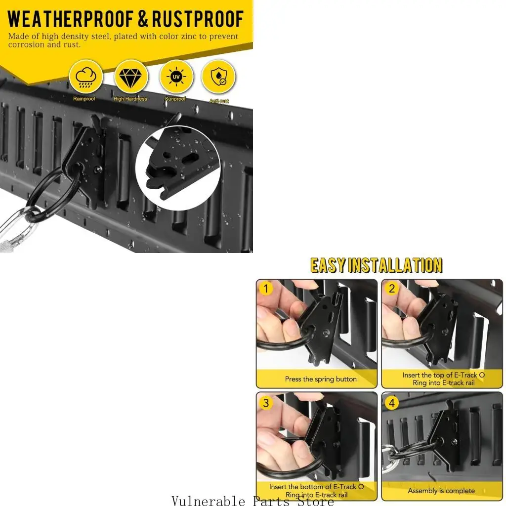 

D0UC 10PCS E Crack Cargo Anchors Antistrip Grip с цинковым покрытием крепеж прицепа, подходящие для безопасной транспортной