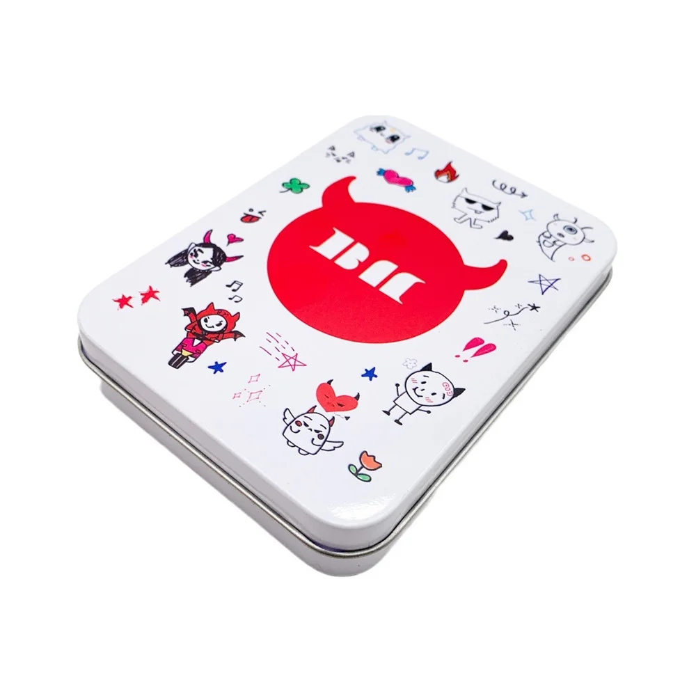 Kpop Babymonster Cartoon Cute Iron Box Student Stationery Desktop Storage Box Flip Cover Storage Box RUKA ASA PHARITA Fans Gifts