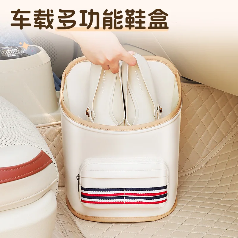 

Car Shoes Box Co-pilot Special Shoe Storage Bag Car Seat Back Hanging Bag Storage Box Car Multi-functional Storage Bag Supplies