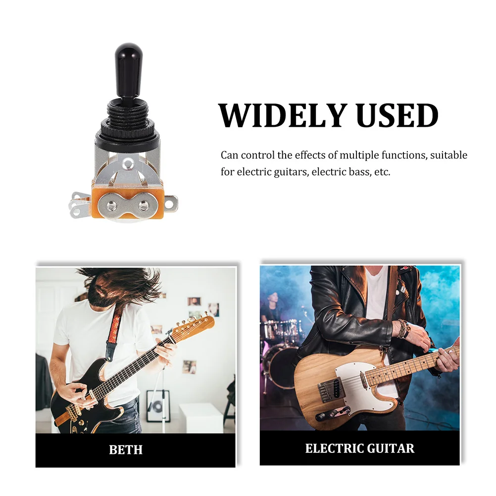 

2Pcs Electric Guitar 3 Way Toggle Switch Metal Pickup Selector Durable Replacement Part for Style Guitars Guitar Toggle