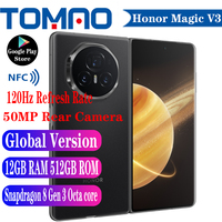 Global Version Honor Magic V3 Folded Screen 5G Cell phone Snapdragon 8 Gen 3 Octa core 7.92” 120Hz 5150mAh 66W  50MP Rear Camera